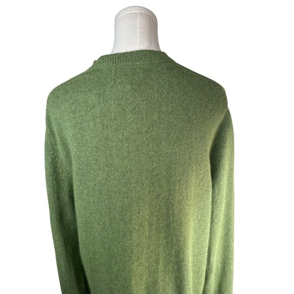 Banana Republic Medium Luxury Blend Soft Green V Neck Sweater Cashmere - Picture 8 of 13